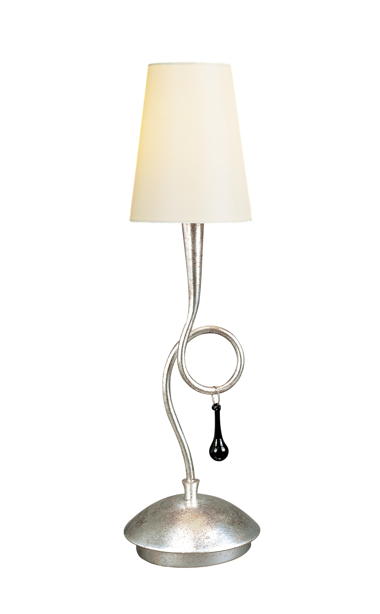 Paola Silver-Cream Table Lamps Mantra Shaded Table Lamps
